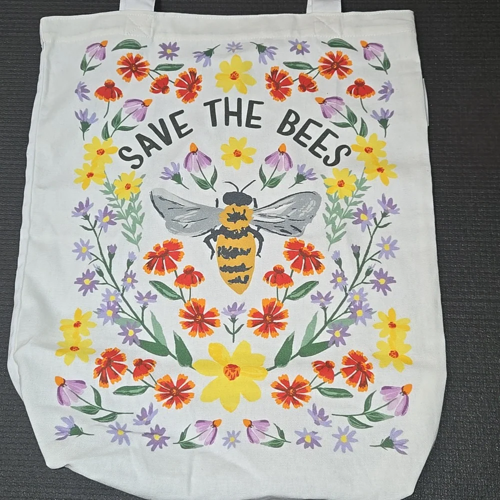 1canoe2 Save The Bees Cotton Canvas Tote Bag - Picture 3 of 6